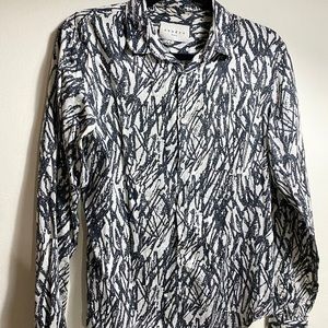 Used Sandro Men’s Scribble Long Sleeve Shirt